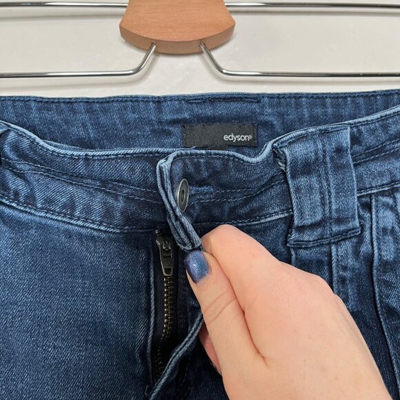 Edyson Womens Ellington Flare Blue Denim Jeans Size 27 S - Picture 9 of 14